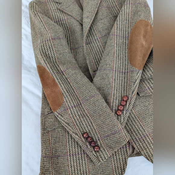Ralph Lauren Brown Tan Sport Coat with Herringbone Pattern - Picture 10 of 15